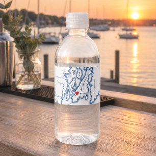 Newport Rhode Island Destination Wedding Water Bottle Label