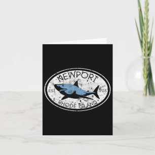 Newport Rhode Island Fishing Shark Fish Beach Vint Card