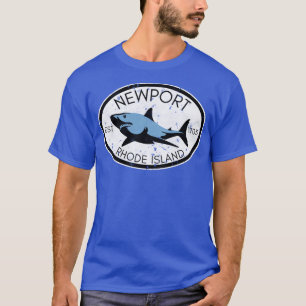 Newport Rhode Island Fishing Shark Fish Beach Vint T-Shirt