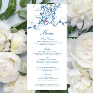 Newport Rhode Island Map Elegant Navy Script Menu