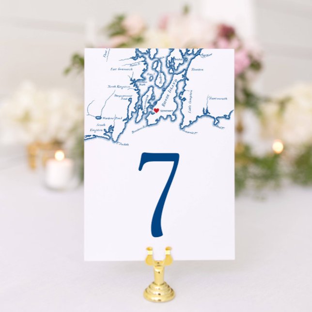 Newport Rhode Island Map Elegant Navy Wedding  Table Number (Creator Uploaded)