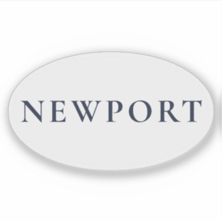 Newport Rhode Island Preppy Coastal Oval