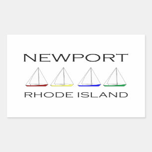 Newport Rhode Island Sailboats Rectangular Sticker