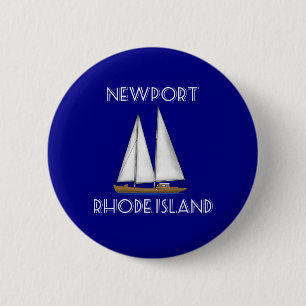 Newport Rhode Island Sailing 6 Cm Round Badge