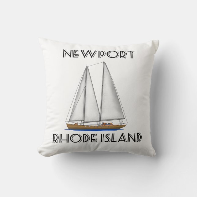 Newport Rhode Island Sailing Cushion (Front)