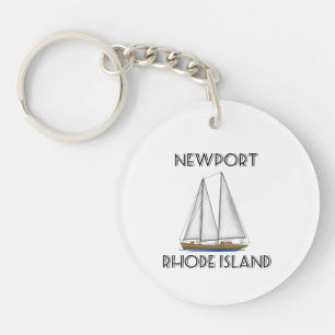 Newport Rhode Island Sailing Key Ring