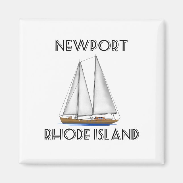 Newport Rhode Island Sailing Magnet (Front)