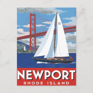 Newport Rhode Island Sailing Postcard