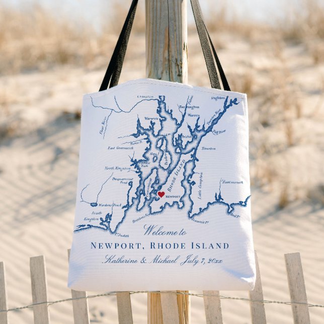 Newport Rhode Island Wedding Welcome Tote Bag (Creator Uploaded)