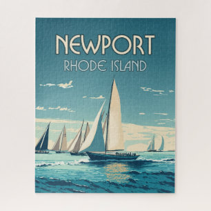 Newport Rhode Island Yacht Race Vintage Jigsaw Puzzle