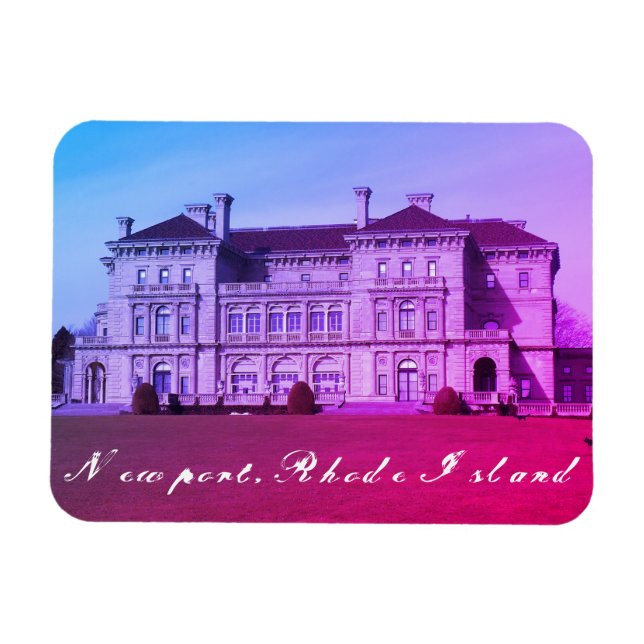 Newport, RI Mansion - Cliff Walk, Ocean Estate Magnet (Horizontal)