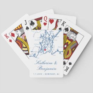 Newport RI Narragansett Bay Wedding Favour Playing Cards