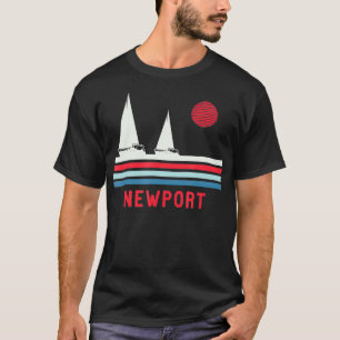 Newport RI Sailboat Vintage 80s T-Shirt