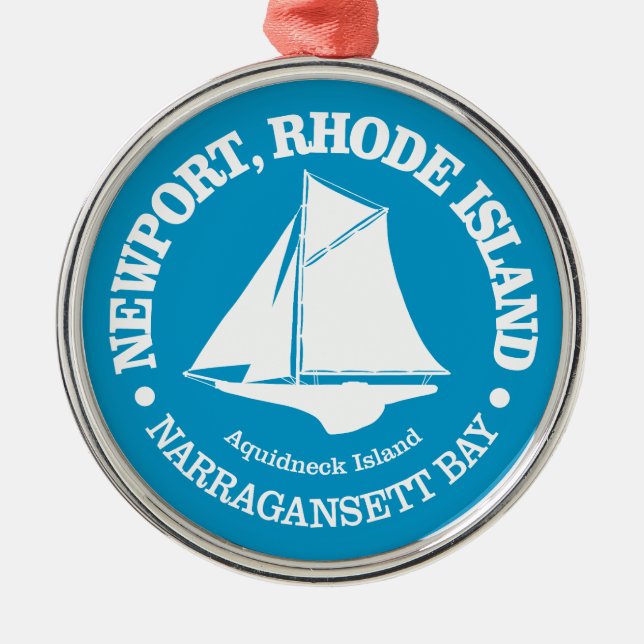 Newport RI (sloop) Metal Ornament (Front)
