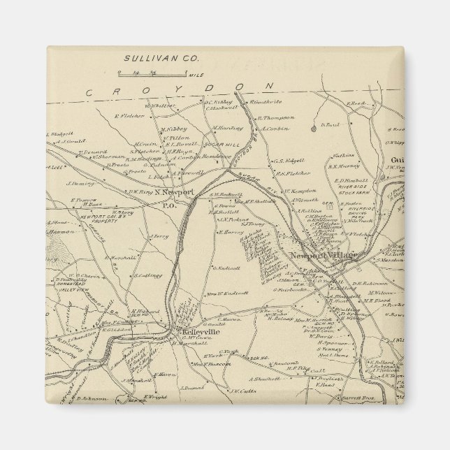 Newport, Sullivan Co Magnet (Front)