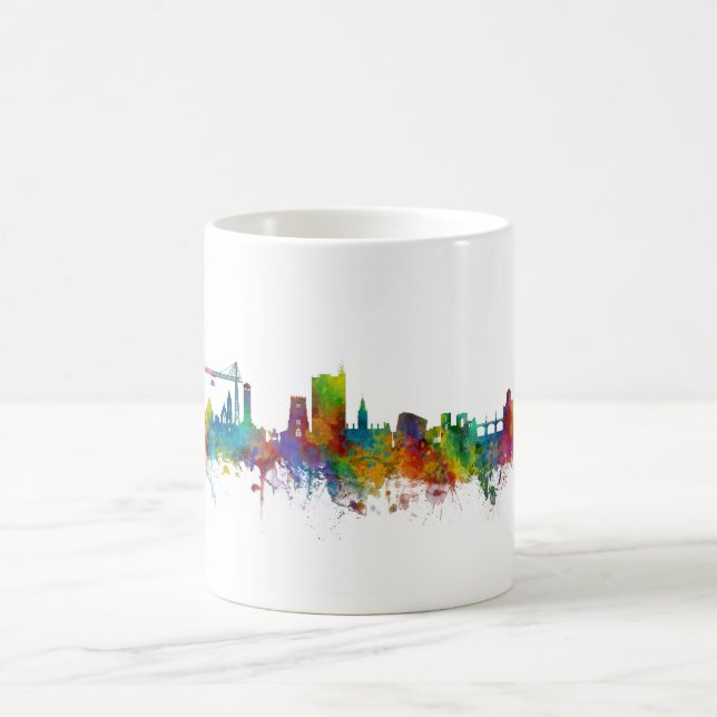 Newport Wales Skyline Coffee Mug (Center)