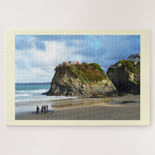 Newquay beach in Cornwall Jigsaw Puzzle