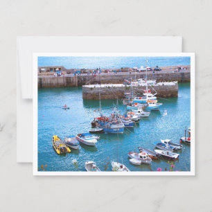 Newquay Boats Postcard