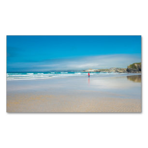Newquay on the north Cornish Coast. England. UK. Magnetic Business Card