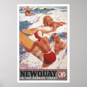 newquay travel poster FROM 8.99
