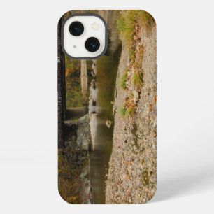 Newry Covered Bridge over river in autumn iPhone Case