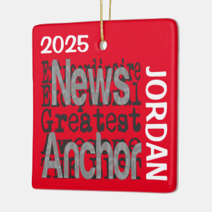 News Anchor Extraordinaire CUSTOM Ceramic Ornament