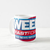 News Makeup, Weekly Fast Forward Logo Coffee Mug (Front Left)