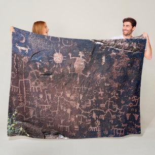 News Paper Rock Petrified Forest National Park Fleece Blanket