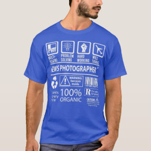 News Photographer   MultiTasking Certified Job Gif T-Shirt