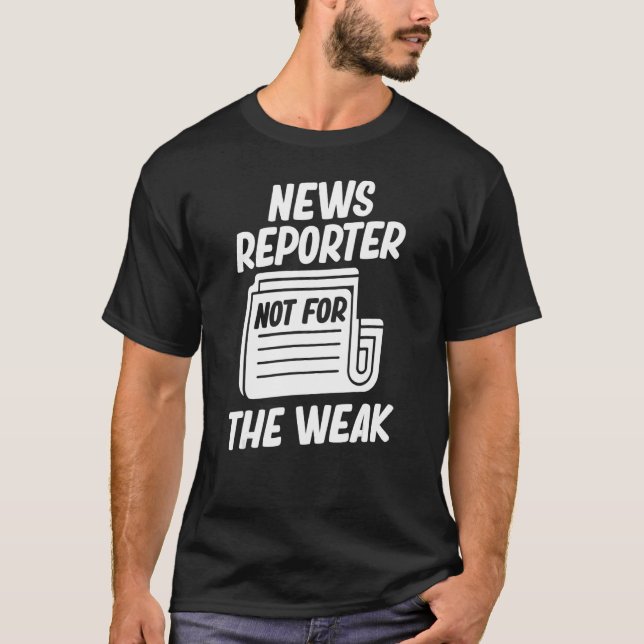 News Reporter Microphone Camera  Interviews 2 T-Shirt (Front)