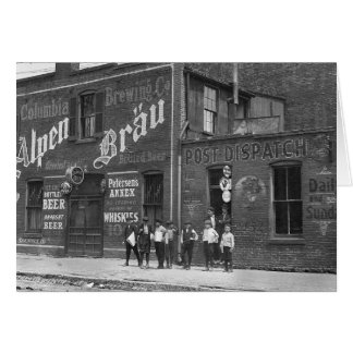 Newsboys Outside a Saloon, 1910