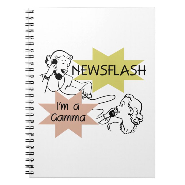 Newsflash I'm a Gamma Gifts Notebook (Front)