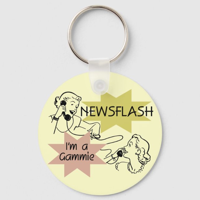 Newsflash I'm a Gammie t-shirts and Gifts Key Ring (Front)