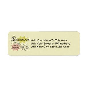 Newsflash I'm a Grammie T-shirts and Gifts Return Address Label