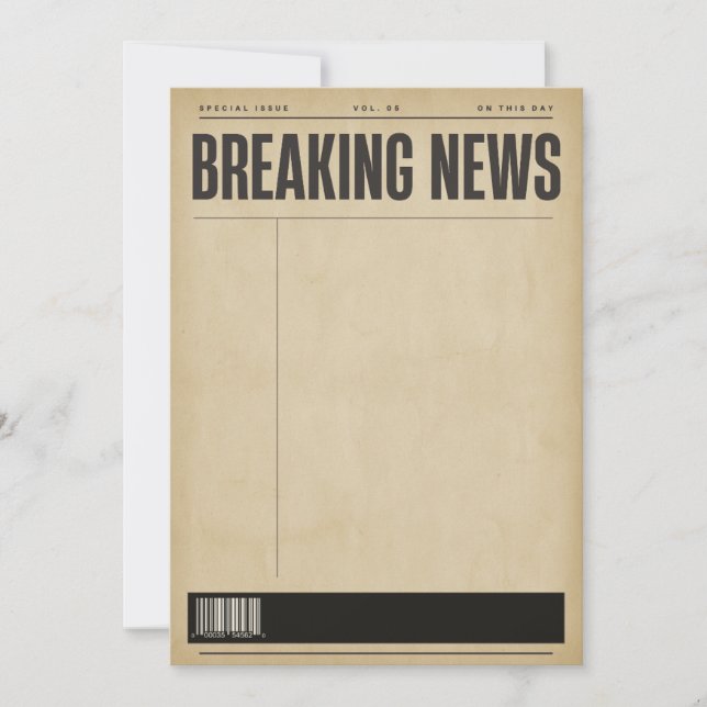 Newsletter Announcement Template Card (Front)