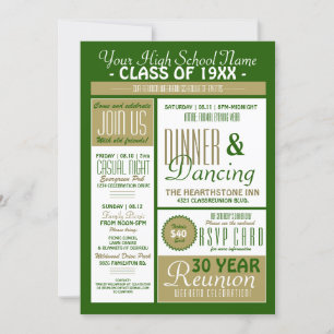 Newsletter Style High School Reunion Invitation