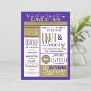 Newsletter Style High School Reunion Invitation