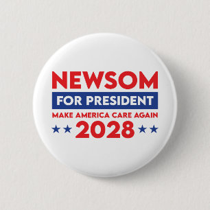 Newsom For President 2028 Button