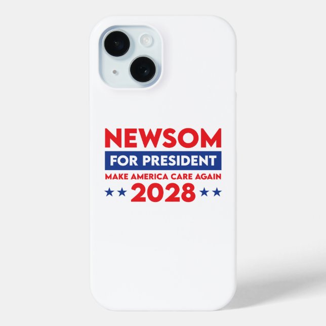 Newsom For President Make America Care Again 2028 Case-Mate iPhone Case (Back)