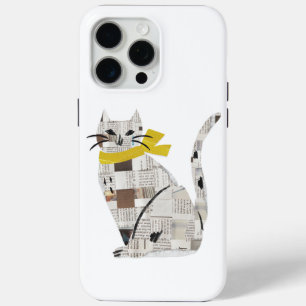 newspapar cat iPhone 15 pro max case