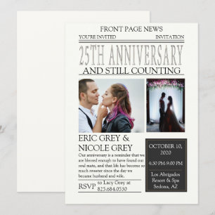 Newspaper 25th Anniversary Celebration Invitation