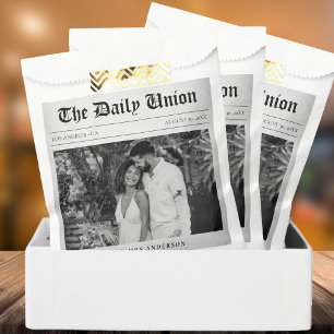 Newspaper Article Wedding Favour Bag