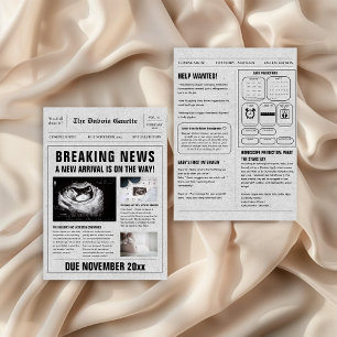 Newspaper Baby Reveal Pregnancy Announcement