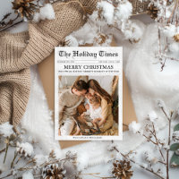 Newspaper Christmas Newsletter 1 Photo Unique 