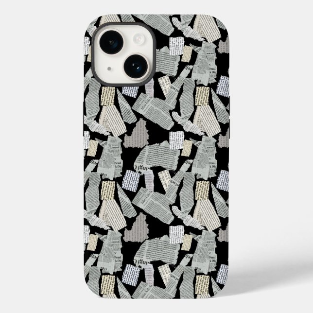 Newspaper Cutting Pattern 01x4.b Case-Mate iPhone Case (Back)