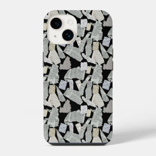 Newspaper Cutting Pattern 01x4.b iPhone 14 Case