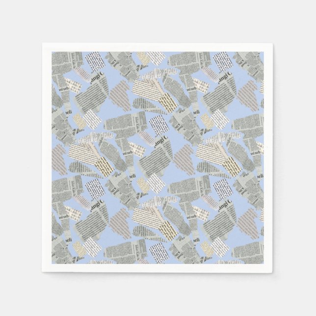 Newspaper Cutting Pattern 01x4.b Napkin (Front)