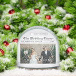 Newspaper Design | Newlyweds Photo Snowglobe<br><div class="desc">Capture your love story in print with this playful newspaper-inspired newlywed photo snow globe. Designed to look like a headline-worthy “Wedding Times” edition, it features your favourite couple photo on the front with space for names and date, plus a heartfelt message on the back. A creative and romantic keepsake for...</div>