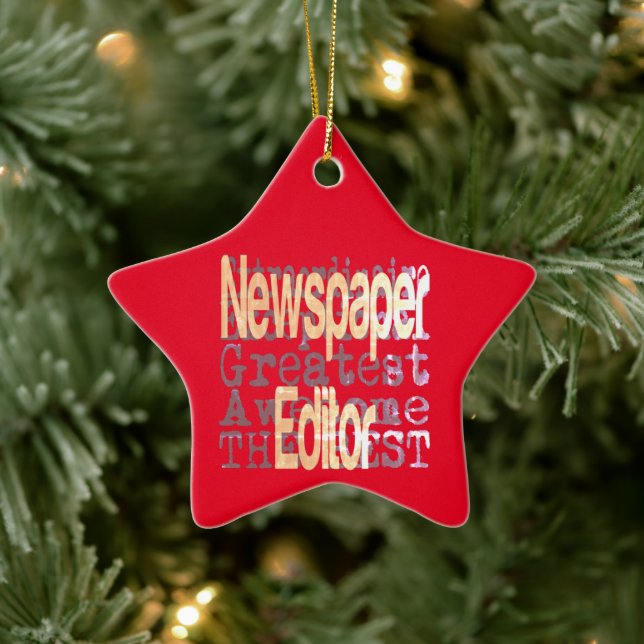 Newspaper Editor Extraordinaire Ceramic Ornament (Tree)