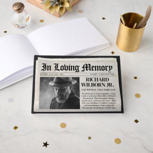 Newspaper Memorial Guestbook Funeral Guest Book